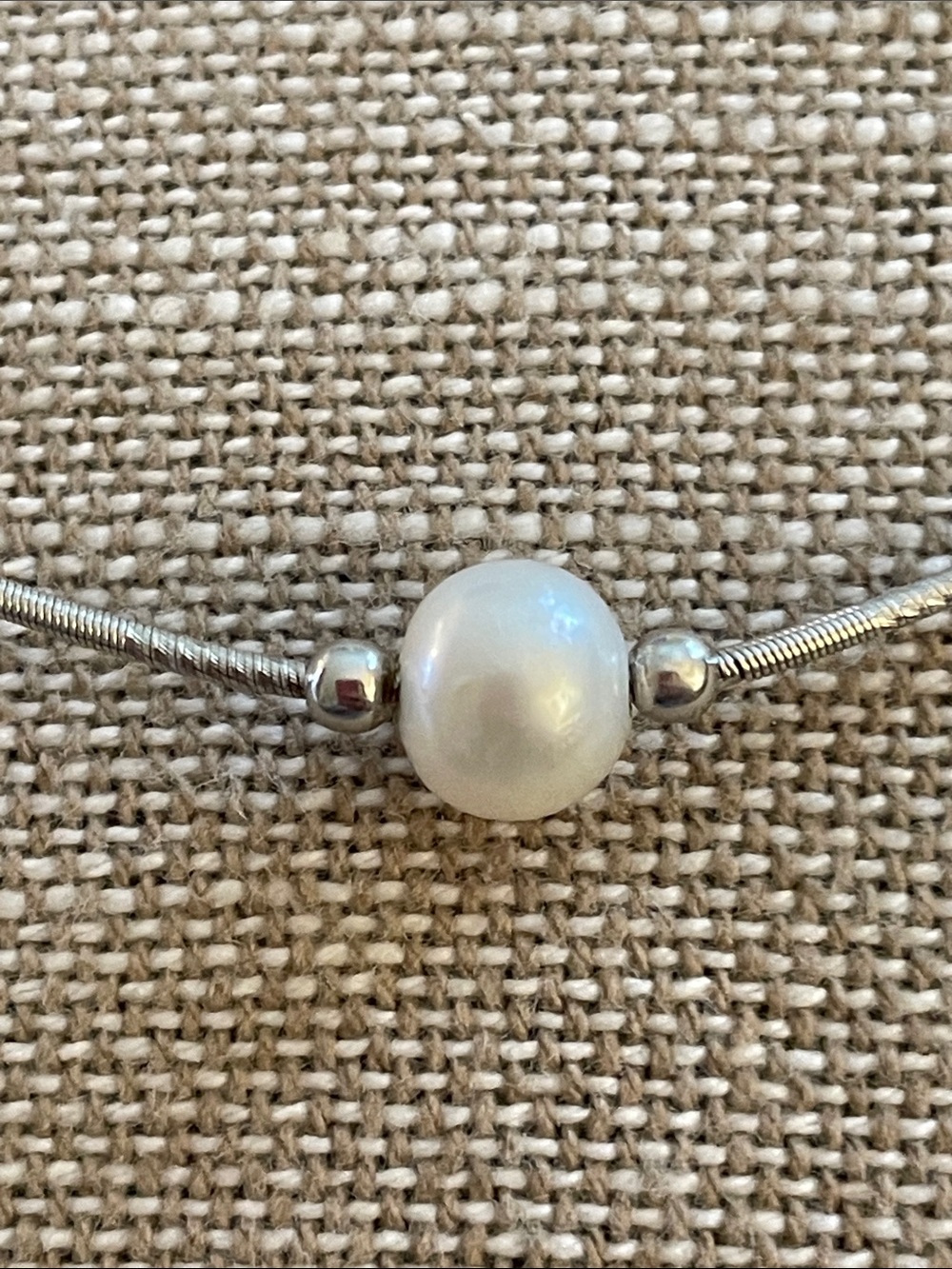 Sterling Silver Pearl Necklace - Picture 9 of 10